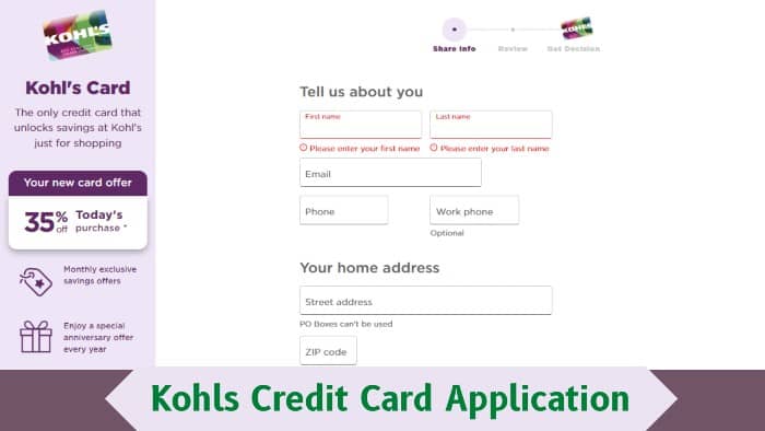 Kohls-Credit-Card-Application